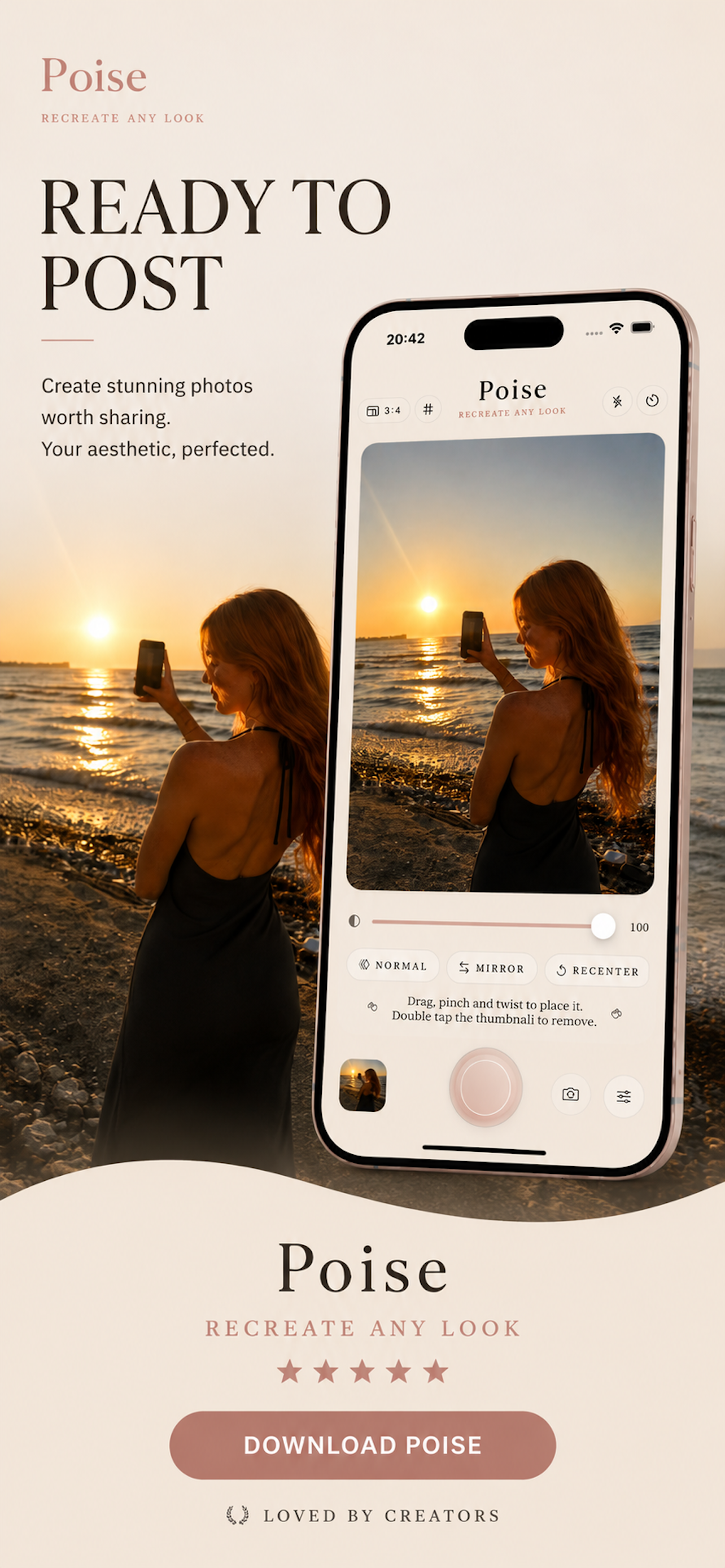 Poise mobile screen