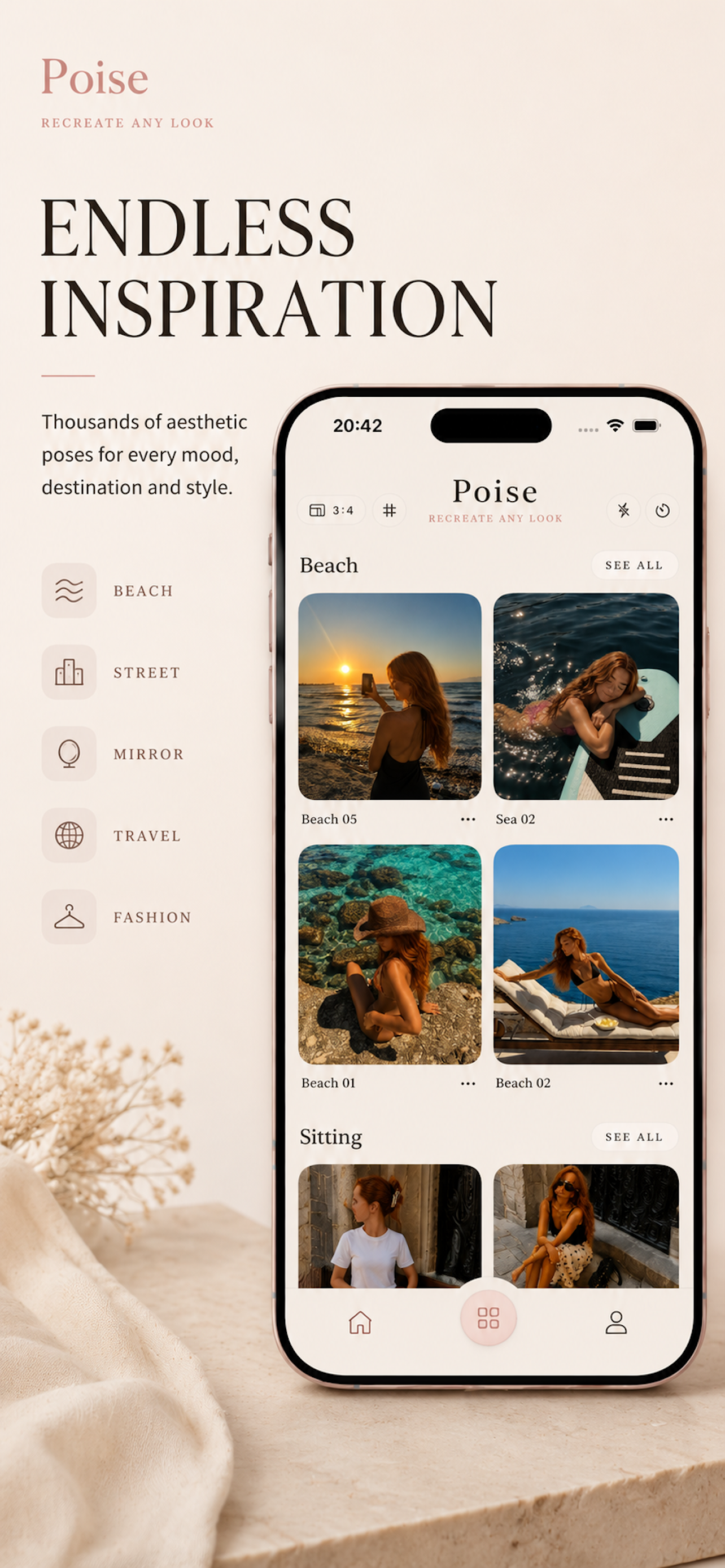 Poise mobile editing screen
